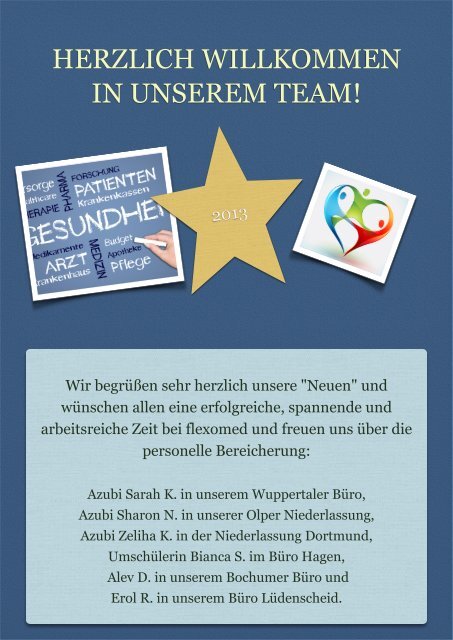 HERZLICH WILLKOMMEN IN UNSEREM TEAM!