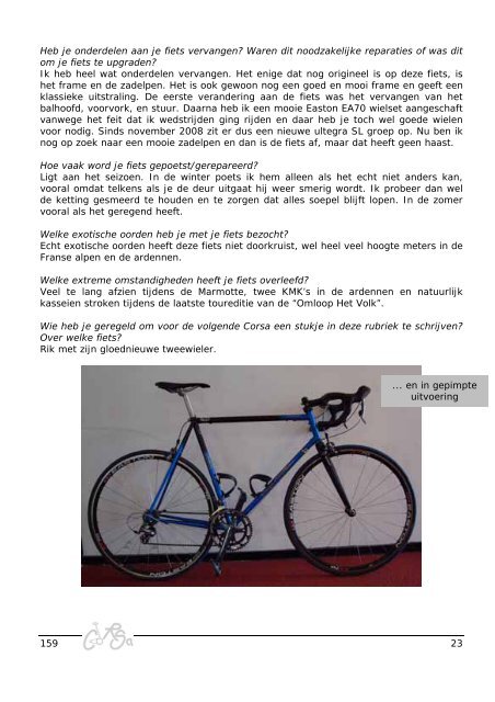 Corsa 159: Op en naast de fiets - WTOS Delft