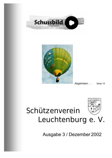 der Meisterschaften 2003 - Schützenverein Leuchtenburg