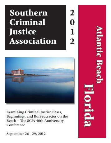 Wednesday, September 26 - Southern Criminal Justice Association