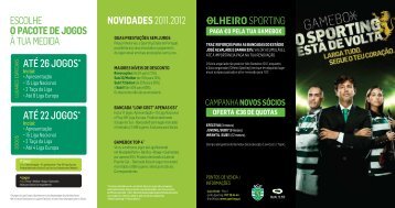 Folheto Comercial - Sporting Clube de Portugal