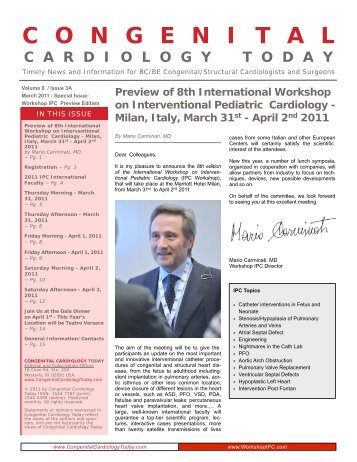 Preview of 8th Interventional Pediatric Cardiology - Milan, Italy