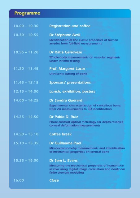 Experimental Mechanics in Biological Tissues