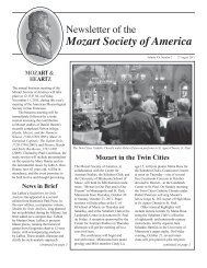 August 2011 - Mozart Society of America