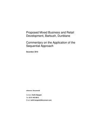 Proposed Mixed Business and Retail Development ... - Gladman