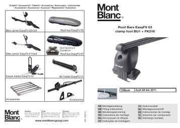 Roof Bars EasyFit 03 clamp foot BU1 + FK216