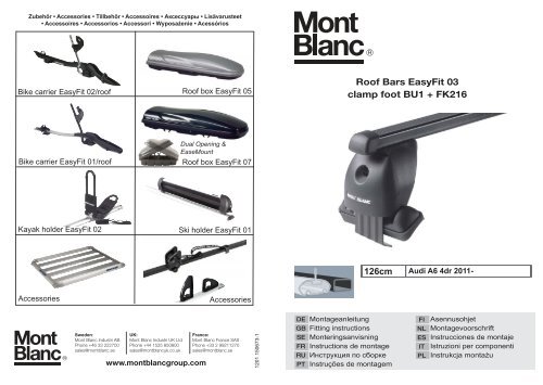 Roof Bars EasyFit 03 clamp foot BU1 + FK216