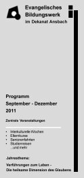 Herbstprogramm 2011 (pdf) - Evangelisches Bildungswerk