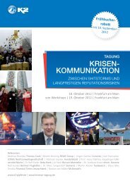 Krisen- KommuniKation - Krisen-PR