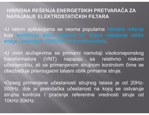 uveÄanje efikasnosti elektrofiltera u te "morava"