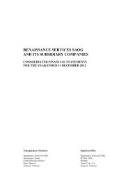 RENAISSANCE SERVICES SAOG AND ITS SUBSIDIARY COMPANIES