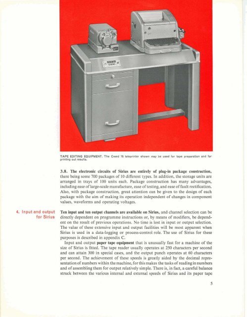 The advantages of the Ferranti Sirius Computer, 1961