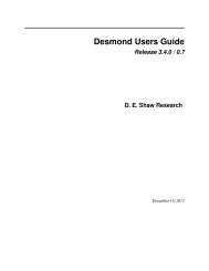 Desmond Users Guide