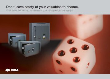 Don't leave safety of your valuables to chance