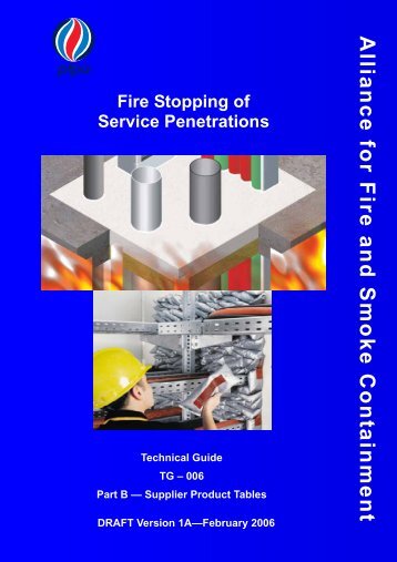 Fire Stopping Systems Supplement — Supplier Product Tables