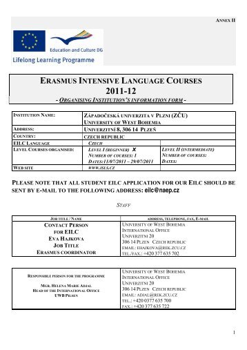 ERASMUS INTENSIVE LANGUAGE COURSES - NAEP