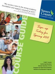 Sign up Today for Spring 2011 - Sussex County Community College