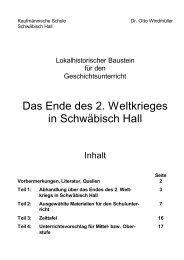 Das Ende des 2. Weltkrieges in Schwäbisch Hall - Projekte Regional