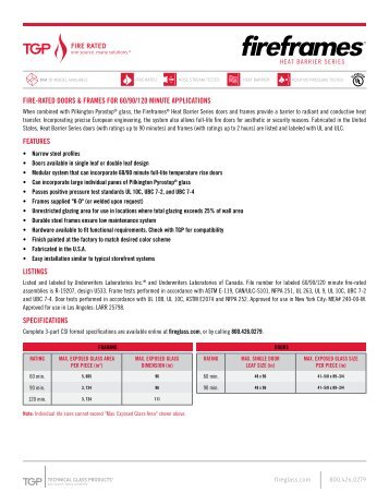 fire-rated doors & frames for 60/90/120 minute applications features ...