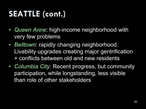 Making a Livable City The Case of Seattle