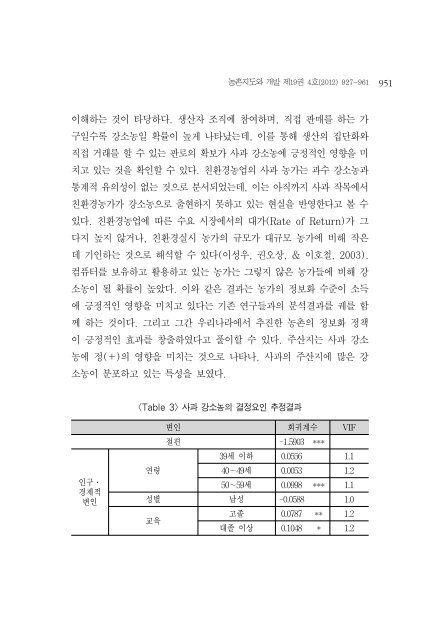 강소농의 공간적 분포특성과 결정요인 분석 - 서울대학교 농경제사회 ...