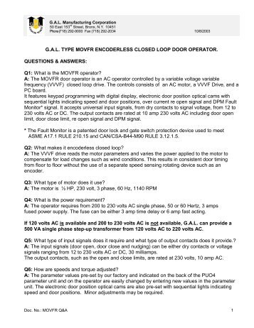 Hydraulic Elevator Controller Manual Gal Manufacturing Corp Hydraulic Elevator Controller Manual Gal Manufacturing Corp