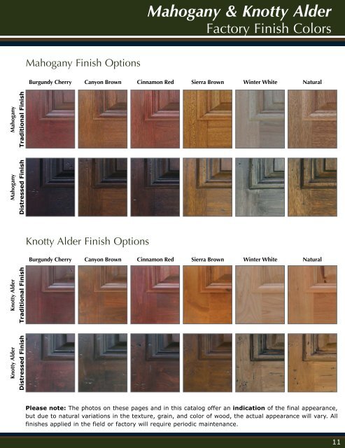 Mahogany &Knotty Alder Entry Doors