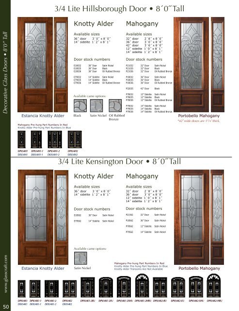 Mahogany &Knotty Alder Entry Doors