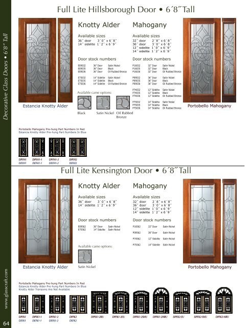 Mahogany &Knotty Alder Entry Doors