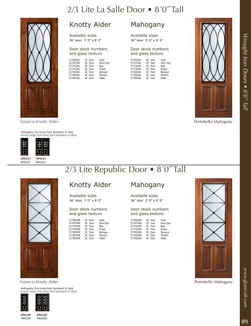 Mahogany &Knotty Alder Entry Doors