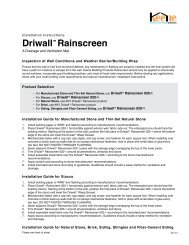 Driwallâ¢ Rainscreen Installation Instructions - Keene Building ...