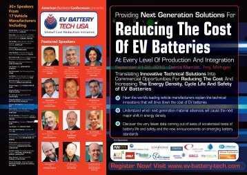 Reducing The Cost Of EV Batteries