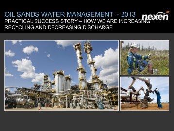 OIL SANDS WATER MANAGEMENT - 2013