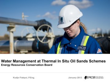 Water Management at Thermal In Situ Oil Sands Schemes