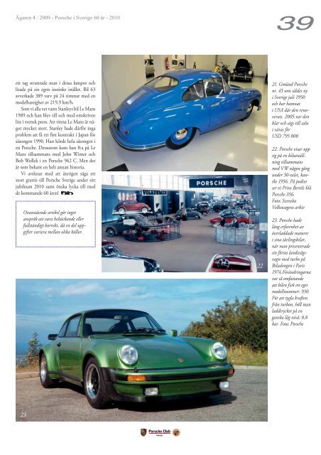 Porsche 60 år i Sverige • Nürburgring Modellregister • ClubShop ...