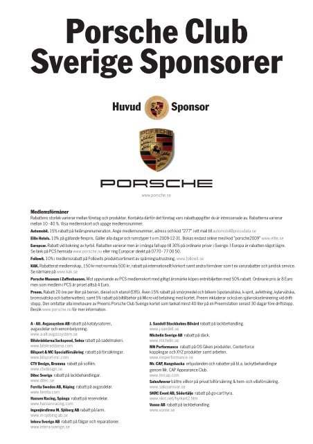 Porsche 60 år i Sverige • Nürburgring Modellregister • ClubShop ...