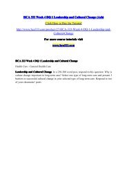 HCA 333 Week 4 DQ 1 Leadership and Cultural Change (Ash)