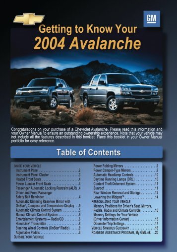 15877 AVALANCHE - Chevy Avalanche Fan Club of North America