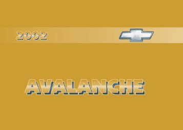 2002 Chevrolet Avalanche Owner's Manual