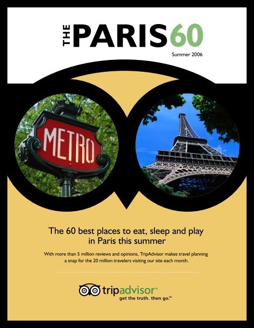 The 60 best places to eat, sleep and play in Paris this ... - TripAdvisor