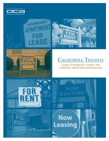California Tenants A Guide to Residential Tenants' And Landlords ...
