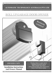 ROLL UP GARAGE DOOR OPENER - Capital Doorworks