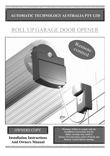 Garage Door Opener Capital Doorworks, Garage Door Opener For Roll Up Door