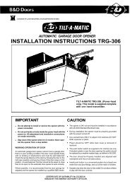 INSTALLATION INSTRUCTIONS TRG-306
