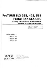 Pro Turn 1630sx Prototrak Slx Cnc Xyz Machine Tools