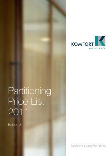 Partitioning Price List 2011