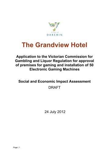 The Grandview Hotel Application to the Victorian ... - City of Darebin