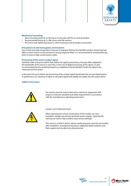 Industrial current & voltage sensors