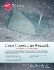 Center Console Glass Windshield - Taylor Made Systems