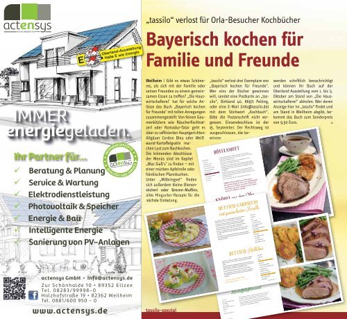 tassilo - das neue Regionalmagazin rund um Weilheim und die Seen